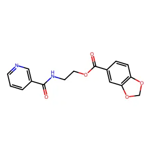 2-(Nicotinamido)ethyl benzo[d][1,3]dioxole-5-carboxylate structure