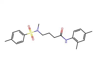 N-(2,4-dimethylphenyl)-4-{methyl[(4-methylphenyl)sulfonyl]amino}butanamide structure