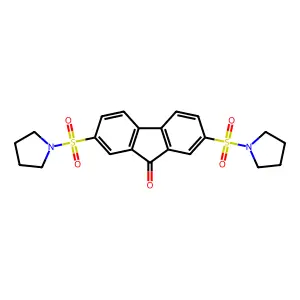 2,7-bis(pyrrolidin-1-ylsulfonyl)-9H-fluoren-9-one structure