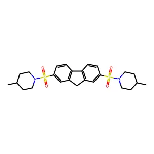 2,7-bis((4-methylpiperidin-1-yl)sulfonyl)-9H-fluorene structure