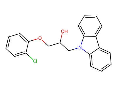 1-Carbazol-9-yl-3-(2-chlorophenoxy)propan-2-ol structure