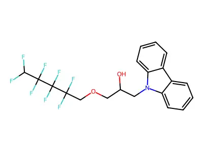 1-Carbazol-9-yl-3-(2,2,3,3,4,4,5,5-octafluoro-pentyloxy)-propan-2-ol structure