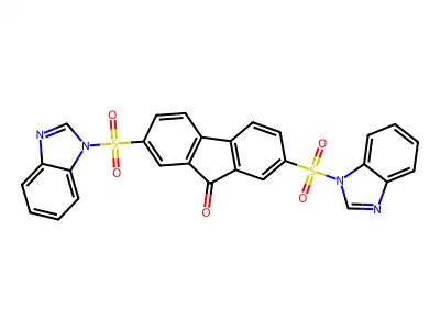 2,7-Bis(benzimidazol-1-ylsulfonyl)fluoren-9-one structure
