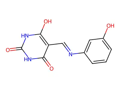5-((3-Hydroxyanilino)methylene)-2,4,6(1H,3H,5H)-pyrimidinetrione structure