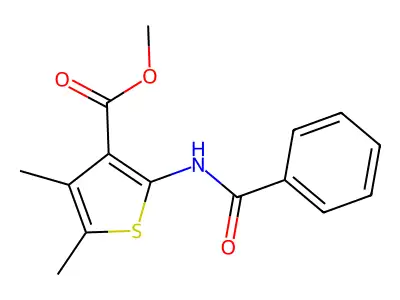 Methyl 2-benzamido-4,5-dimethylthiophene-3-carboxylate structure
