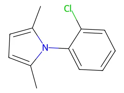 1-(2-chlorophenyl)-2,5-dimethyl-1H-pyrrole structure