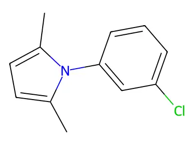 1-(3-Chlorophenyl)-2,5-dimethyl-1H-pyrrole structure