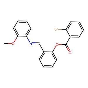 [2-[(2-Methoxyphenyl)iminomethyl]phenyl] 2-bromobenzoate structure