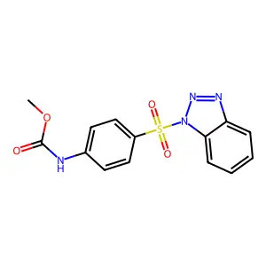 methyl N-[4-(benzotriazol-1-ylsulfonyl)phenyl]carbamate structure