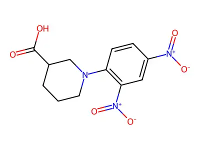 1-(2,4-Dinitrophenyl)piperidine-3-carboxylic acid structure