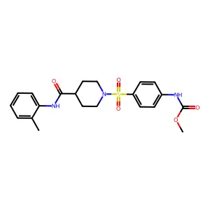 Methyl (4-((4-(o-tolylcarbamoyl)piperidin-1-yl)sulfonyl)phenyl)carbamate structure