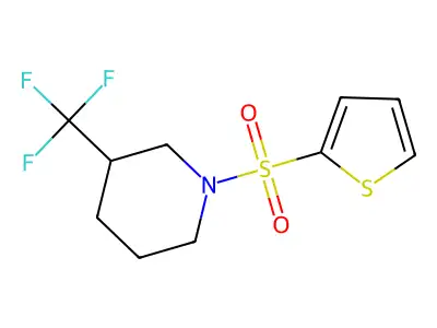 1-(Thiophen-2-ylsulfonyl)-3-(trifluoromethyl)piperidine structure