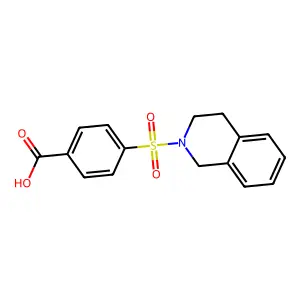 4-((3,4-dihydroisoquinolin-2(1H)-yl)sulfonyl)benzoic acid structure