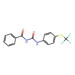 N-((4-((trifluoromethyl)thio)phenyl)carbamoyl)benzamide structure