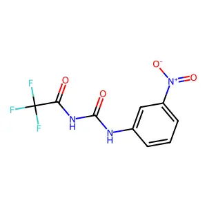 2,2,2-trifluoro-N-((3-nitrophenyl)carbamoyl)acetamide structure