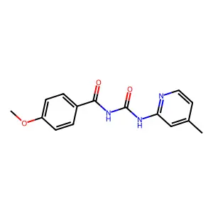 4-methoxy-N-[(4-methylpyridin-2-yl)carbamoyl]benzamide structure