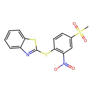 2-[(4-Methanesulfonyl-2-nitrophenyl)sulfanyl]-1,3-benzothiazole structure