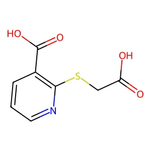 2-((Carboxymethyl)sulfanyl)pyridine-3-carboxylic acid structure