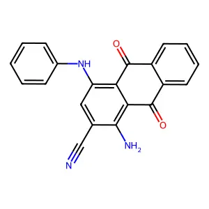 2-Anthracenecarbonitrile, 1-amino-9,10-dihydro-9,10-dioxo-4-(phenylamino)- structure