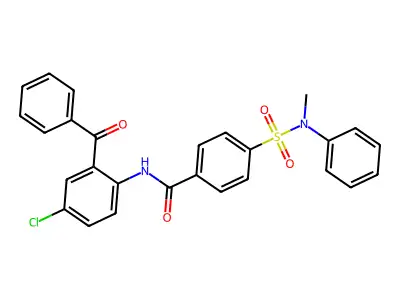 N-(2-benzoyl-4-chlorophenyl)-4-[methyl(phenyl)sulfamoyl]benzamide structure