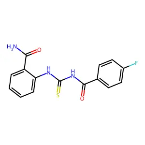 2-[(4-Fluorobenzoyl)carbamothioylamino]benzamide structure
