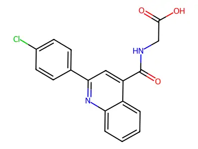 2-{[2-(4-Chlorophenyl)quinolin-4-yl]formamido}acetic acid structure