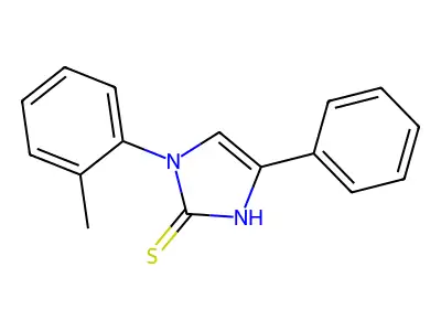 1-(2-methylphenyl)-4-phenyl-1,3-dihydro-2H-imidazole-2-thione structure