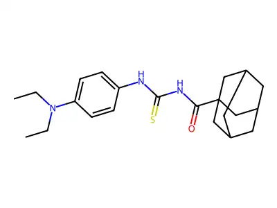 N-[[4-(diethylamino)phenyl]carbamothioyl]adamantane-1-carboxamide structure