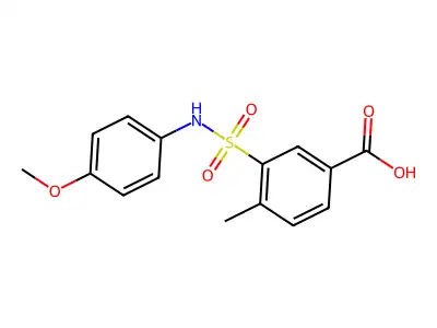 3-[(4-Methoxyphenyl)sulfamoyl]-4-methylbenzoic acid structure