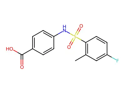 4-(4-Fluoro-2-methylbenzenesulfonamido)benzoic acid structure