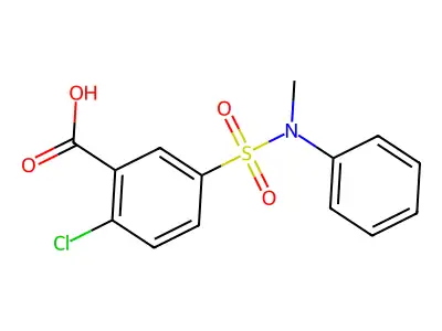 2-Chloro-5-[methyl(phenyl)sulfamoyl]benzoic acid structure