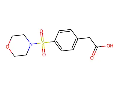 2-[4-(Morpholine-4-sulfonyl)phenyl]acetic acid structure
