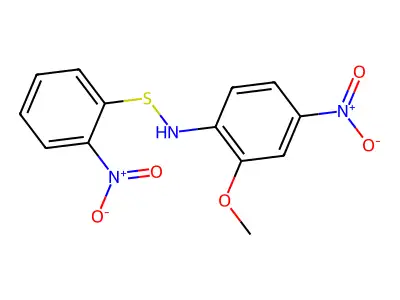 N-(2-Methoxy-4-nitrophenyl)-2-nitrobenzenesulfenamide structure
