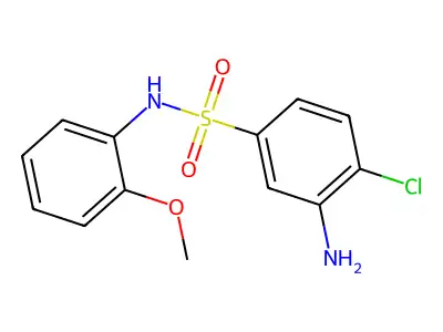 3-amino-4-chloro-N-(2-methoxyphenyl)benzene-1-sulfonamide structure