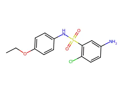 5-amino-2-chloro-N-(4-ethoxyphenyl)benzene-1-sulfonamide structure