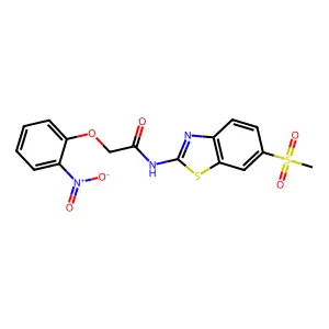 N-(6-(methylsulfonyl)benzo[d]thiazol-2-yl)-2-(2-nitrophenoxy)acetamide structure