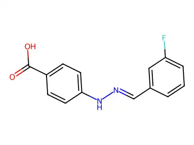 4-[2-[(3-fluorophenyl)methylidene]hydrazinyl]benzoic Acid structure