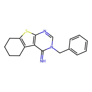 3-benzyl-5,6,7,8-tetrahydro[1]benzothieno[2,3-d]pyrimidin-4(3H)-imine structure