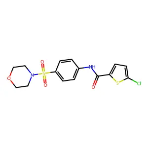 5-chloro-N-(4-(morpholinosulfonyl)phenyl)thiophene-2-carboxamide structure
