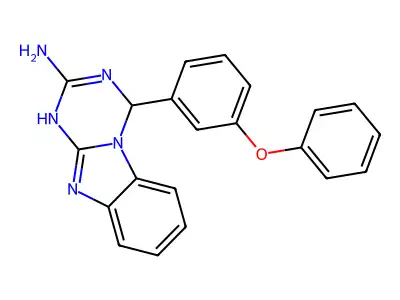 4-(3-Phenoxyphenyl)-1,4-dihydro[1,3,5]triazino[1,2-a]benzimidazol-2-amine structure