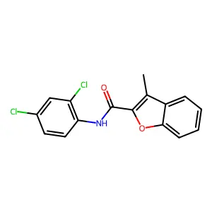 N-(2,4-dichlorophenyl)-3-methyl-1-benzofuran-2-carboxamide structure