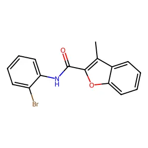 N-(2-bromophenyl)-3-methyl-1-benzofuran-2-carboxamide structure