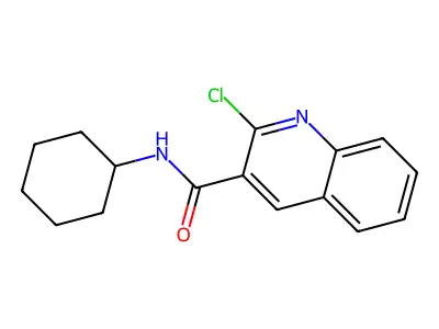 2-chloro-N-cyclohexylquinoline-3-carboxamide structure