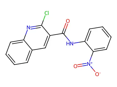 2-chloro-N-(2-nitrophenyl)quinoline-3-carboxamide structure
