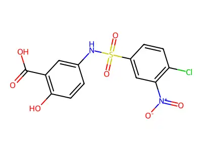 5-(4-Chloro-3-nitrobenzenesulfonamido)-2-hydroxybenzoic acid structure