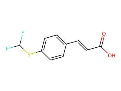 3-[4-(difluoromethylsulfanyl)phenyl]prop-2-enoic Acid structure