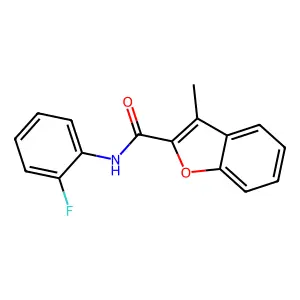 N-(2-Fluorophenyl)-3-methyl-1-benzofuran-2-carboxamide structure