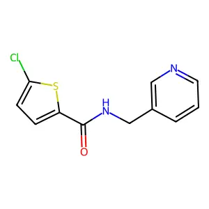 5-chloro-N-(pyridin-3-ylmethyl)thiophene-2-carboxamide structure