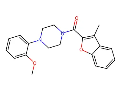 [4-(2-Methoxyphenyl)piperazin-1-yl]-(3-methyl-1-benzofuran-2-yl)methanone structure