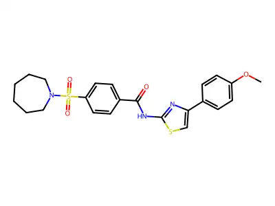 4-(azepan-1-ylsulfonyl)-N-[4-(4-methoxyphenyl)-1,3-thiazol-2-yl]benzamide structure